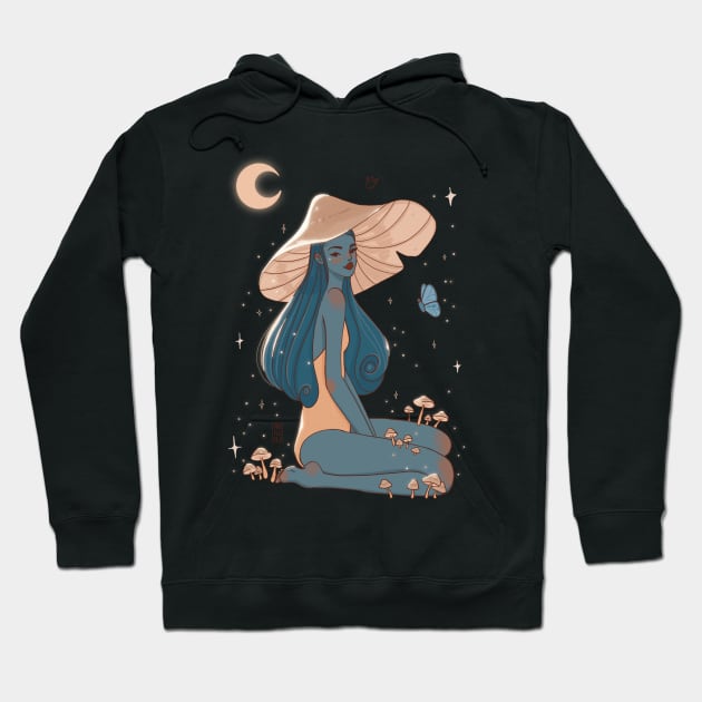 Mushroom girl Hoodie by fiorellaannoni